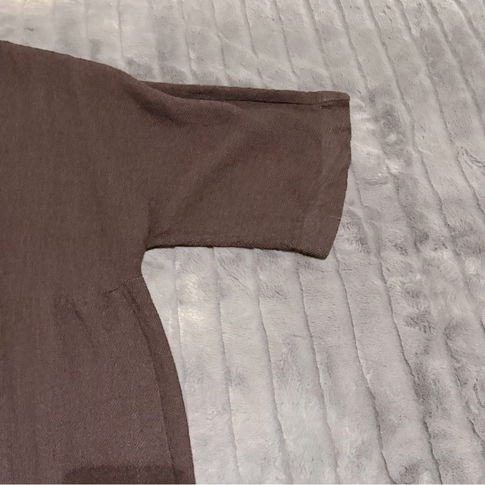 Eileen Fisher Viscose Linen Blend Open‎ Front Jacket- M Laganlook Minimalist - Picture 5 of 10